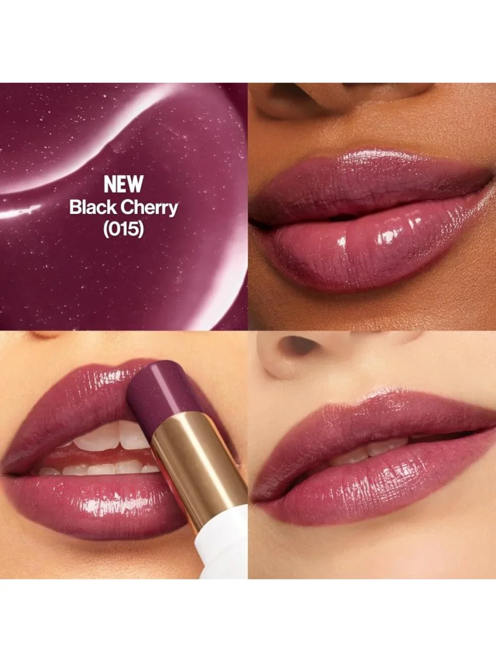Revlon 015 Black Cherry Lustrous Glass Shine Balm Hydrating Tinted Lip Gloss